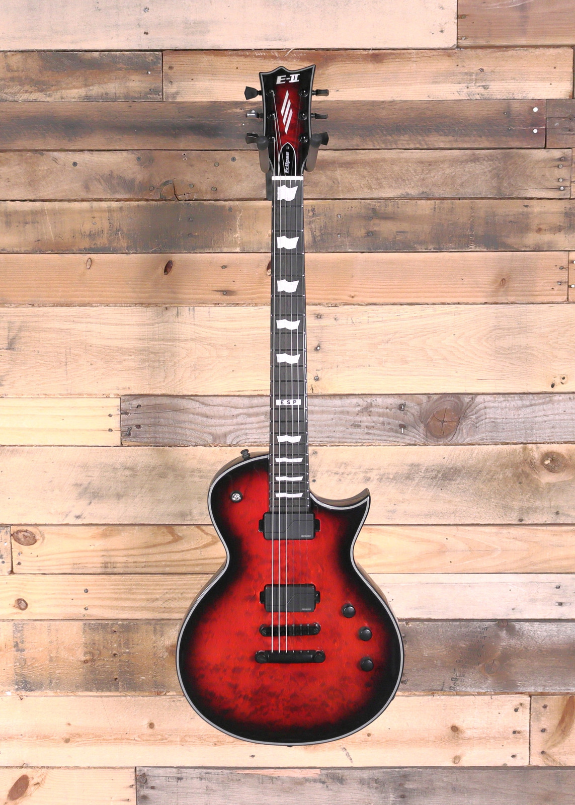 ESP E-II Eclipse QM Electric Guitar See Thru Black Cherry Sunburst