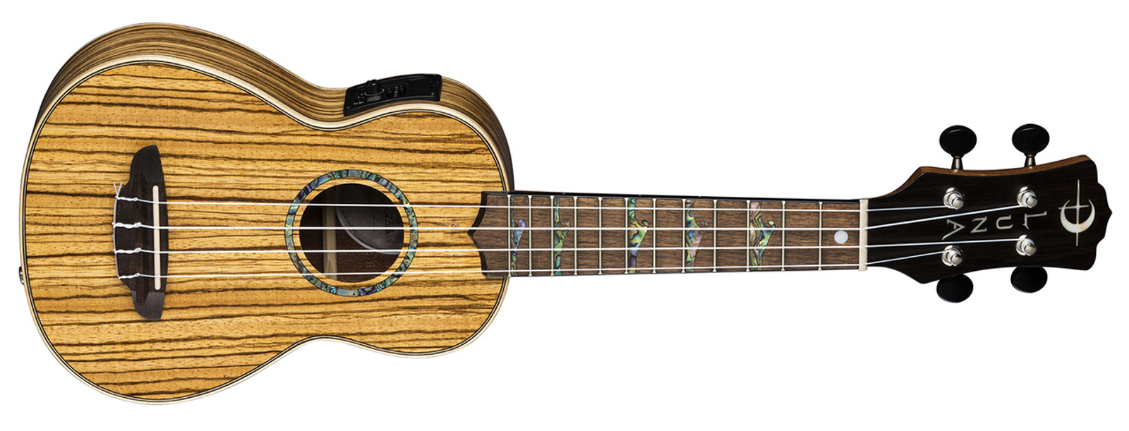 Luna High Tide Zebrawood Acoustic/Electric Soprano Ukulele w