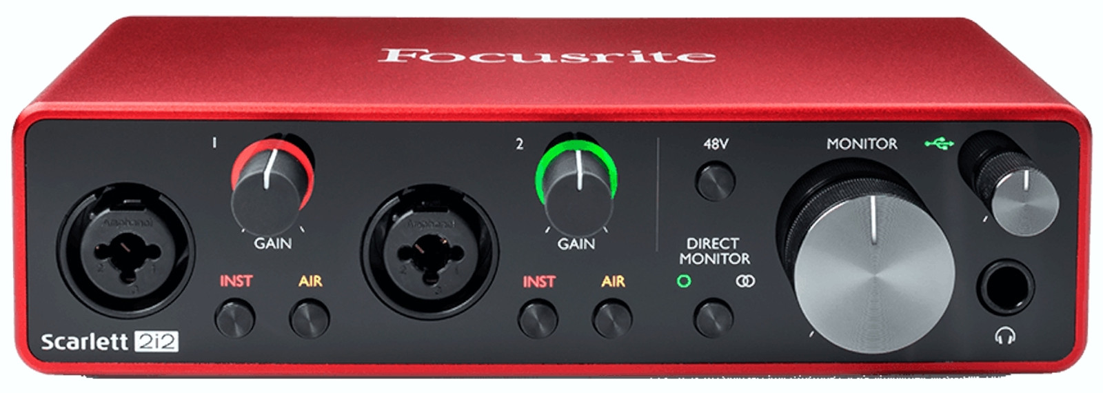 Focusrite Scarlett 2i2 2 Input / 2 Output Audio Recording Interface