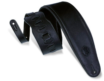 Levy's MSS24BLK Garment Leather Bass Guitar Strap Black