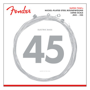 Fender 7250M Long Scale Nickel Plated Steel Bass Strings .045-.105 Gauges Fender 7250M Long Scale Nickel Plated Steel Bass Strings .045-.105 Gauges
