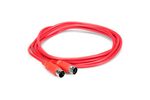 Hosa MID-315RD 15ft Red Midi Cable - 5-pin DIN to Same Hosa MID-315RD 15ft Red Midi Cable - 5-pin DIN to Same