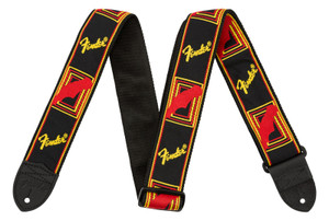 Fender 2" Monogrammed Strap Black/Yellow/Red Fender 2" Monogrammed Strap Black/Yellow/Red