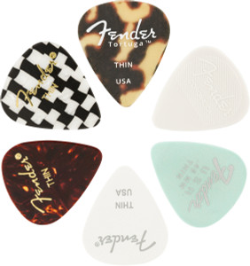 Fender 351 Material Medley, Thin Picks, 6-Pack Fender 351 Material Medley, Thin Picks, 6-Pack