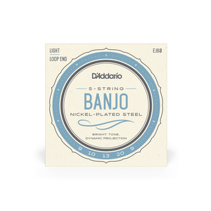 D'Addario J60 5-String Nickel Banjo Strings - Light, 9-20 D'Addario J60 5-String Nickel Banjo Strings - Light, 9-20