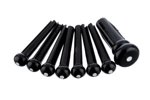 Fender Acoustic Bridge Pin Set - Black w/White Dot Fender Acoustic Bridge Pin Set - Black w/White Dot