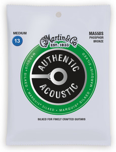 Martin Authentic Acoustic Marquis Silked Phosphor Bronze Medium Gauge Strings Martin Authentic Acoustic Marquis Silked Phosphor Bronze Medium Gauge Strings