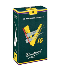 Vandoren V16 Alto Saxophone Reeds Strength 3 - 10 Pack Vandoren V16 Alto Saxophone Reeds Strength 3 - 10 Pack
