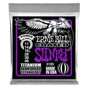 Ernie Ball Power Slinky Coated Titanium RPS Electric Guitar Strings - 11-48 Gauge Ernie Ball Power Slinky Coated Titanium RPS Electric Guitar Strings - 11-48 Gauge