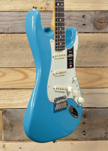 Fender American Professional II Stratocaster Electric Guitar Miami Blue w/ Case & Rosewood Fretboard