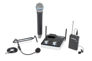 Samson Concert 288M Dual-Channel All-In-One Handheld & Beltpack Wireless System K-Band Samson Concert 288M Dual-Channel All-In-One Handheld & Beltpack Wireless System K-Band