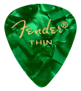 Fender Premium Celluloid 351 Thin Green Moto Picks 12 Pack Fender Premium Celluloid 351 Thin Green Moto Picks 12 Pack