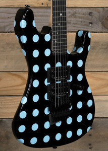 Kramer NightSwan Electric Guitar Black w/ Blue Polka Dots