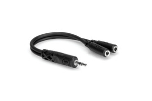 Hosa 3.5 mm TRS to Dual 3.5 mm TRSF Y Cable Hosa 3.5 mm TRS to Dual 3.5 mm TRSF Y Cable