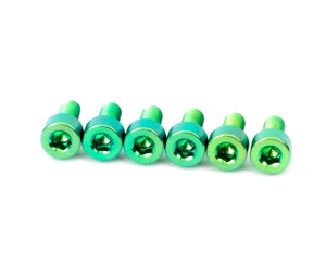 FU-Tone Titanium Saddle Mounting Screw 6-String Set Green FU-Tone Titanium Saddle Mounting Screw 6-String Set Green