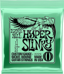Ernie Ball Hyper Slinky Nickel Wound Electric Guitar Strings 8-42 Gauge Ernie Ball Hyper Slinky Nickel Wound Electric Guitar Strings 8-42 Gauge