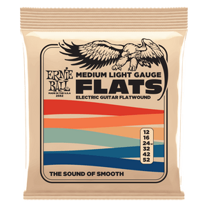 Ernie Ball Medium-Light Flatwound Electric Guitar Strings - 12-52 Gauge