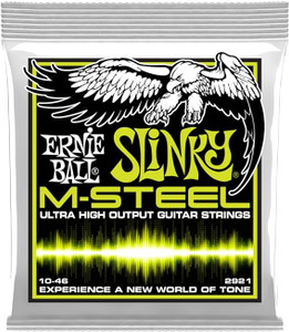 Ernie Ball M-Steel Regular Slinky Electric Guitar Strings - 10-46 Gauge Ernie Ball M-Steel Regular Slinky Electric Guitar Strings - 10-46 Gauge