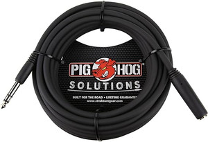 Pig Hog Solutions - 25ft Headphone Extension Cable, 1/4"