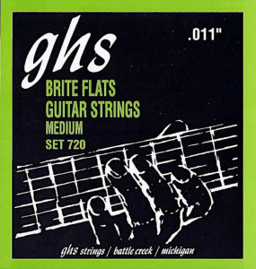 GHS Electric Guitar Brite Medium Flatwound 11-50 Strings Set