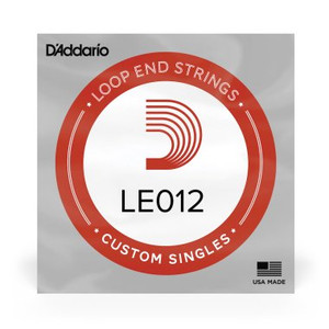 D'Addario Single String - Loop End Plain Steel 012 D'Addario Single String - Loop End Plain Steel 012