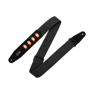 Levy's 2" Black Cotton Pick Holder Strap Levy's 2" Black Cotton Pick Holder Strap