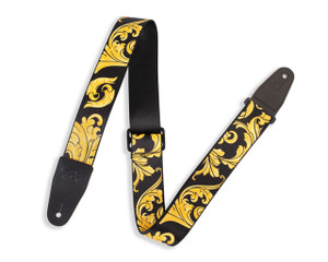 Levy's 2" Nita Strauss Signature Polyester Guitar Strap - Black & Gold Levy's 2" Nita Strauss Signature Polyester Guitar Strap - Black & Gold