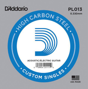D'Addario Single String - Plain Steel 013