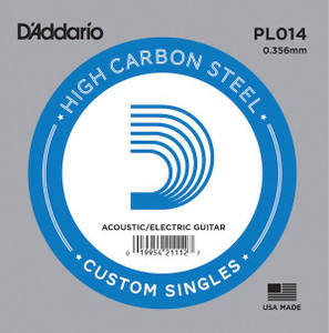D'Addario Single String - Plain Steel 014 D'Addario Single String - Plain Steel 014