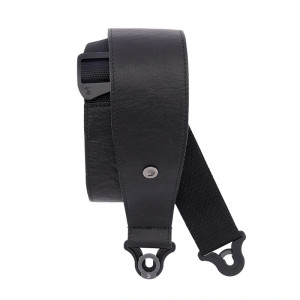 D'Addario Comfort Leather Auto Lock 3" Guitar Strap - Black
