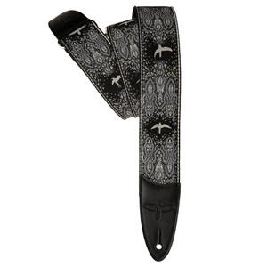 PRS 2" Guitar Strap, Custom Jacquard Birds Fleur - Charcoal PRS 2" Guitar Strap, Custom Jacquard Birds Fleur - Charcoal