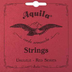 AQUILA Low G Concert Uke String Set - All Red Series