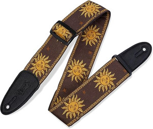 Levy's Sun Motif Jacquard Weave Strap - Brown - 2" Wide Levy's Sun Motif Jacquard Weave Strap - Brown - 2" Wide