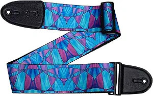 Levy's Stained Glass Polypropylene Guitar Strap - Plumb Blue - 3" Wide Levy's Stained Glass Polypropylene Guitar Strap - Plumb Blue - 3" Wide