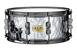 Tama S.L.P. Expressive Hammered Steel Snare Drum - 6 x 14 inch - Glossy Finish with Black Nickel Hardware