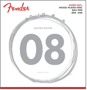 Fender Super 250's Nickel-Plated Steel Guitar Strings 8-38 Fender Super 250's Nickel-Plated Steel Guitar Strings 8-38