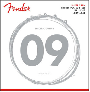 Fender Super 250's Nickel-Plated Steel Guitar Strings 9-42 Fender Super 250's Nickel-Plated Steel Guitar Strings 9-42