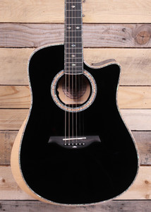 BC Rich Prophecy Acoustic/Electric Guitar Black w/ Case