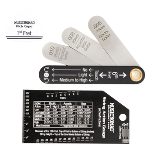 MUSICNOMAD Truss Rod Gauge & String Action Gauge Combo Bundle - MN600 + MN602 Shrink-wrapped Together