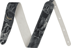 FENDER Tie Dye Leather Strap - Black | 2" Wide
