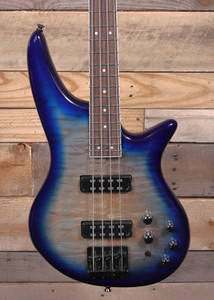 Jackson JS Series JS3Q Spectra Bass Guitar Amber Blue Burst