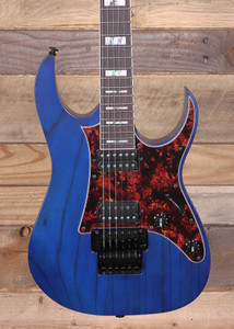 Ibanez Prestige RG653DX Electric Guitar Transparent Deep Blue Flat w/ Case