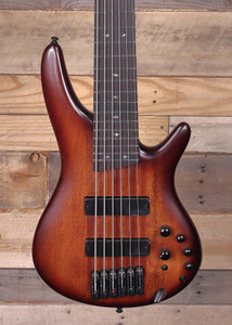 Ibanez SR506A 6-String Bass Mahogany Brown Burst Low Gloss