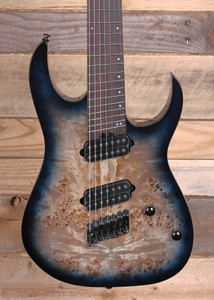 Ibanez RGMS7PB 7-String Multi-Scale Electric Guitar Cosmic Blue  Starburst
