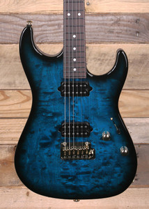 Suhr Limited Edition Standard Thin Burst Electric Guitar Trans Teal Thin Burst w/ Case