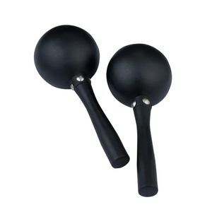 DANMAR Plastic Maracas (Large) 8.3"x3.3" - Black
