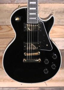 Epiphone Les Paul Custom Electric Guitar Ebony w/ Case
