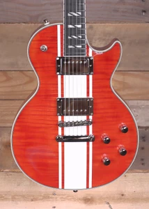 Epiphone Futura Les Paul Custom AAAA Figured Electric Guitar Rally Red w/ Gigbag