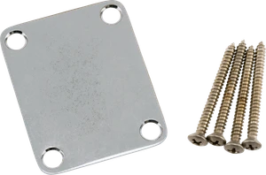 Fender Road Worn® Guitar Neck Plate, w/Hardware - Chrome