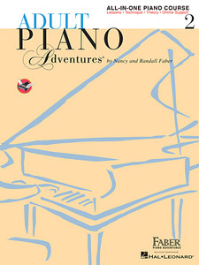 Faber Piano Adventures Adult Piano Adventures All-in-One Piano Course Book 2 - Book with Media Online